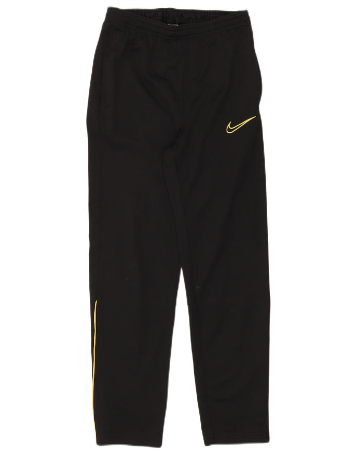 NIKE Boys Tracksuit Trousers 12-13 Years Large Black Polyester Sports