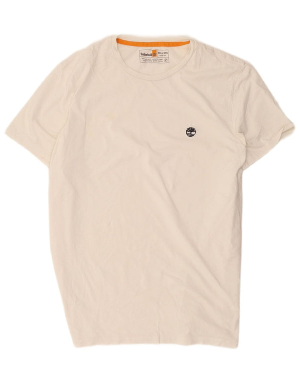 Timberland Herre Slim Fit T-Shirt Top 3XL Hvid Bomuld