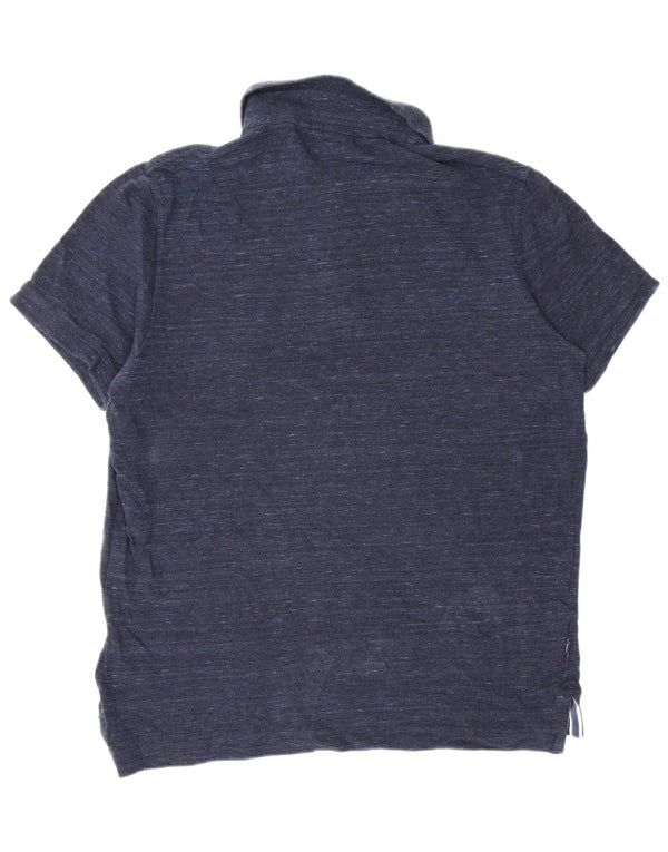 Superdry Polo Shirt til mænd 2XL Navy Blue Flecked Bomuld