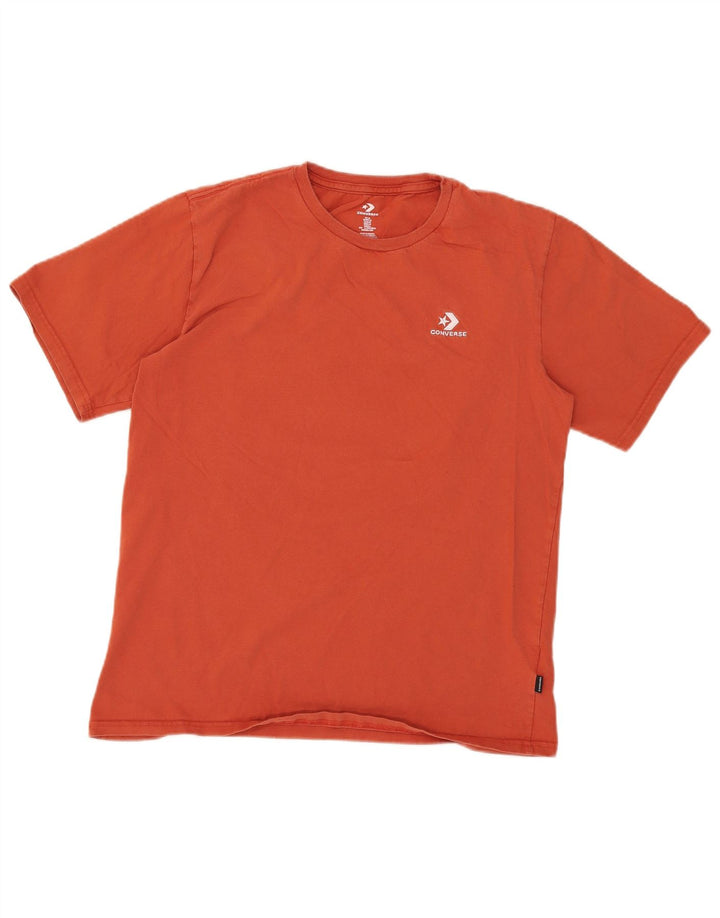 Converse Herre T-Shirt Top Medium Orange Bomuld