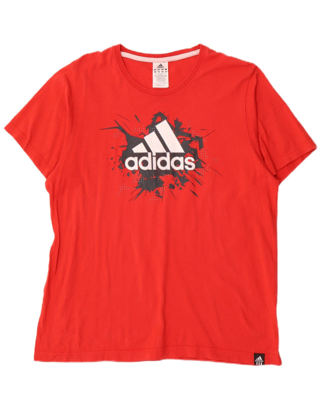 Adidas Herre grafisk T-shirt Top Stor rød bomuld