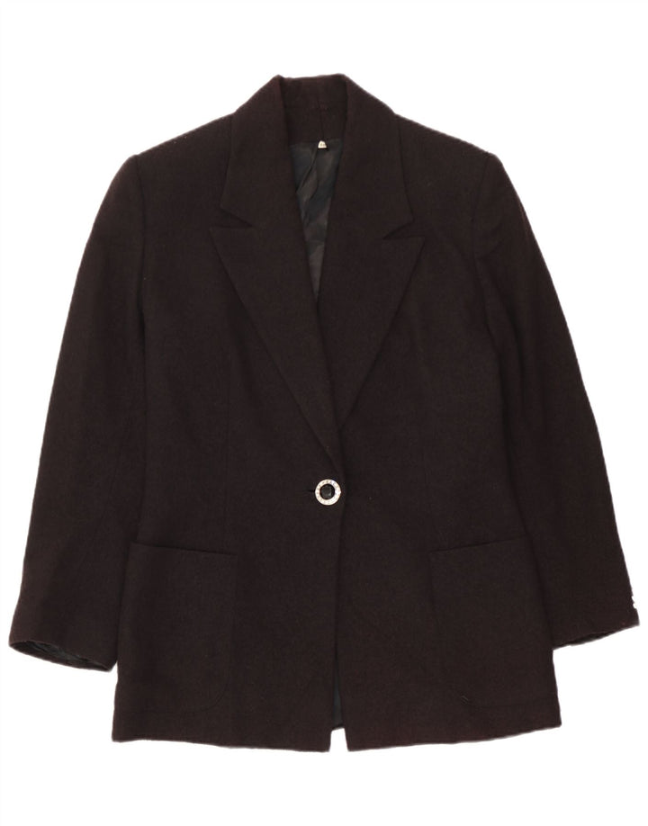 Vintage Dame 1 Knap Blazer Jakke IT 46 Stor Sort