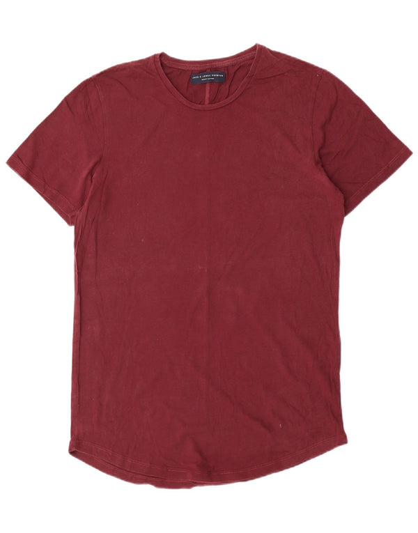 Jack & Jones Herre T-Shirt Top Medium Bourgogne Bomuld
