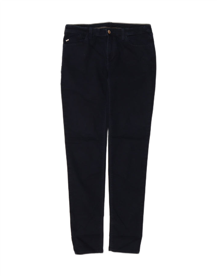 ARMANI Womens Orchid Slim Jeans W27 L30 Navy Blue Polyester