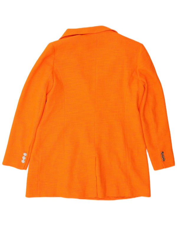 Karen Millen Womens Longline Double Breasted Blazer Jacket UK 18 XL Orange