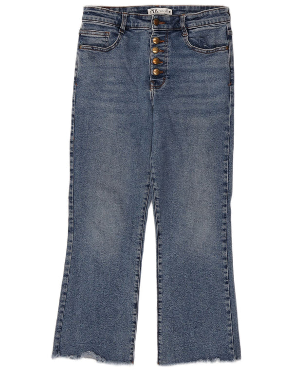 Zara Dame Bootcut Jeans EU 38 Small W28 L25 Blå Bomuld