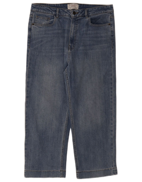 Fat Face Womens Cropped Jeans UK 12 Medium W32 L23 Blue Cotton
