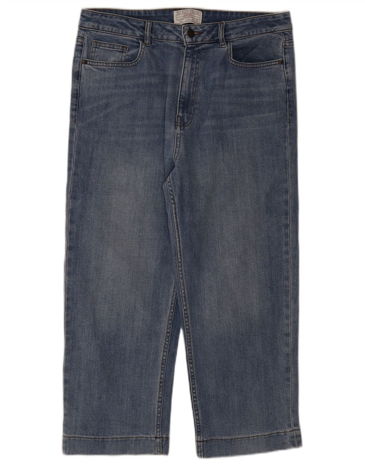 Fat Face Dame Cropped Jeans UK 12 Medium W32 L23 Blå Bomuld