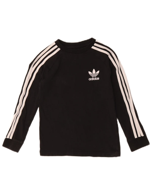 Adidas Boys Top Langærmet 7-8 år Sort Bomuld