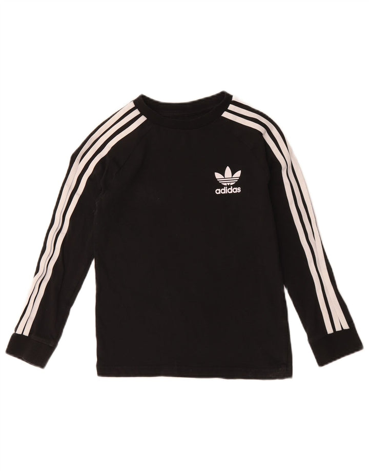 Adidas Boys Top Langærmet 7-8 år Sort Bomuld