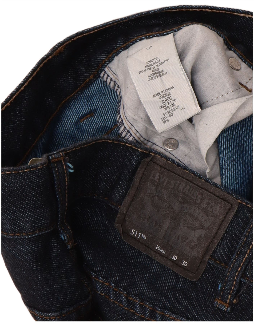 Levi's Boys 511 Slim Jeans 15-16 år W30 L30 Marineblå Bomuld
