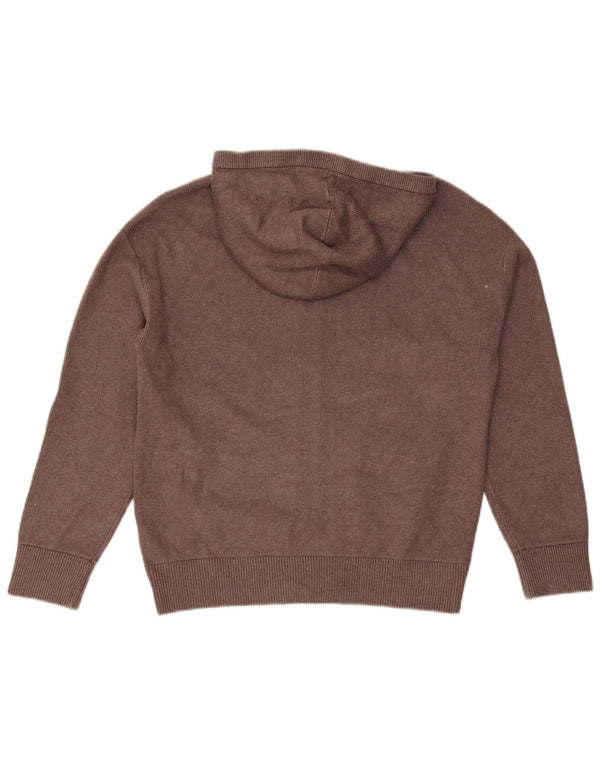 Marks & Spencer Dame-hættecardigantrøje UK 14 Medium Brown Viscose
