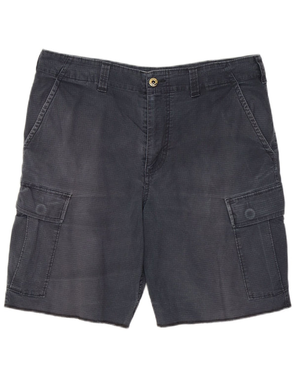 Nike Herre Cargo Shorts Medium W32 Grå ternet bomuld