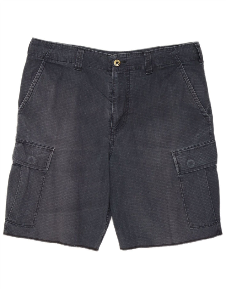 Nike Herre Cargo Shorts Medium W32 Grå ternet bomuld