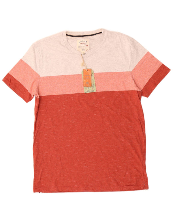 Fat Face Herre T-Shirt Top Medium Rødstribet Bomuld