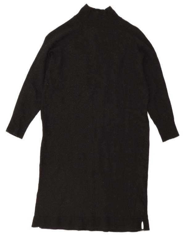 Massimo Dutti Dame 3/4-ærmet Jumper Dress UK 10 Small Navy Blue Wool