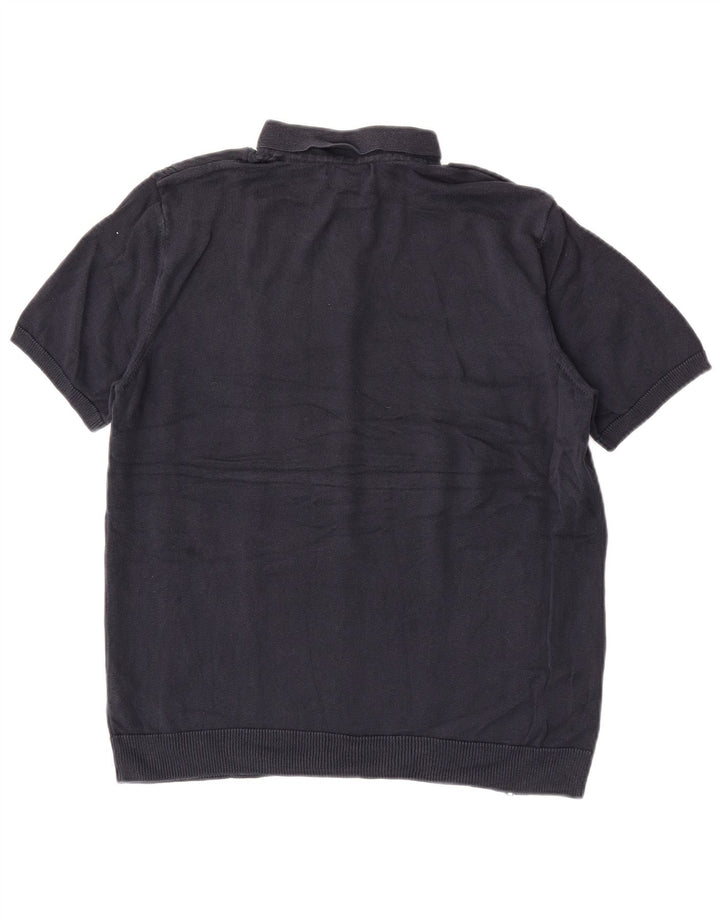 Marks & Spencer Herre Autograph Polo Neck Jumper Sweater Medium Navy Blue