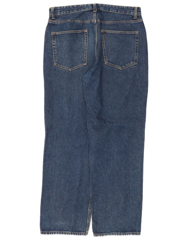 Zara Straight Jeans til mænd EU 42 Large W32 L30 Blå