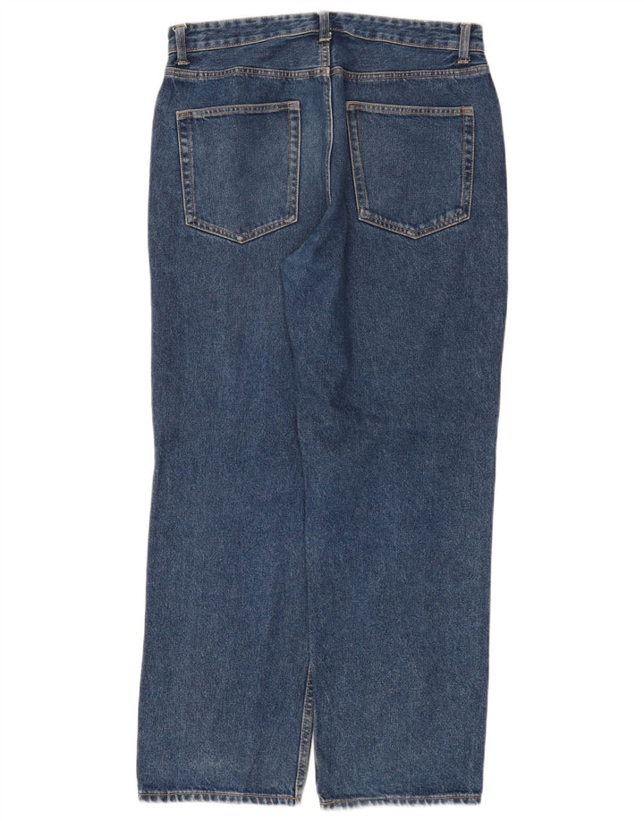 Zara Straight Jeans til mænd EU 42 Large W32 L30 Blå