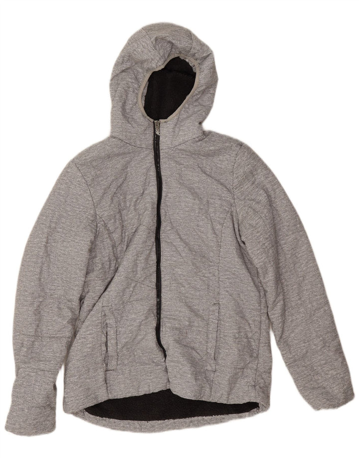 New Balance Sherpajakke med hætte til kvinder UK 14 Medium Grey Herringbone