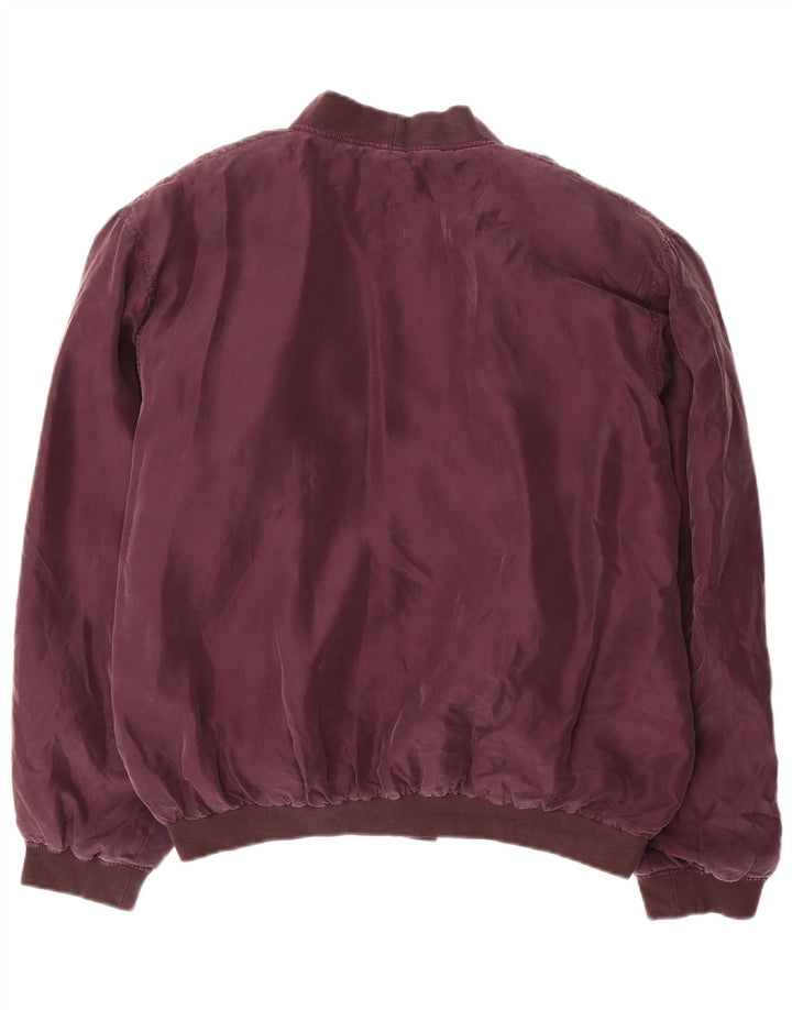 Vintage Bomberjakke til mænd UK 38 Medium Lilla Silke