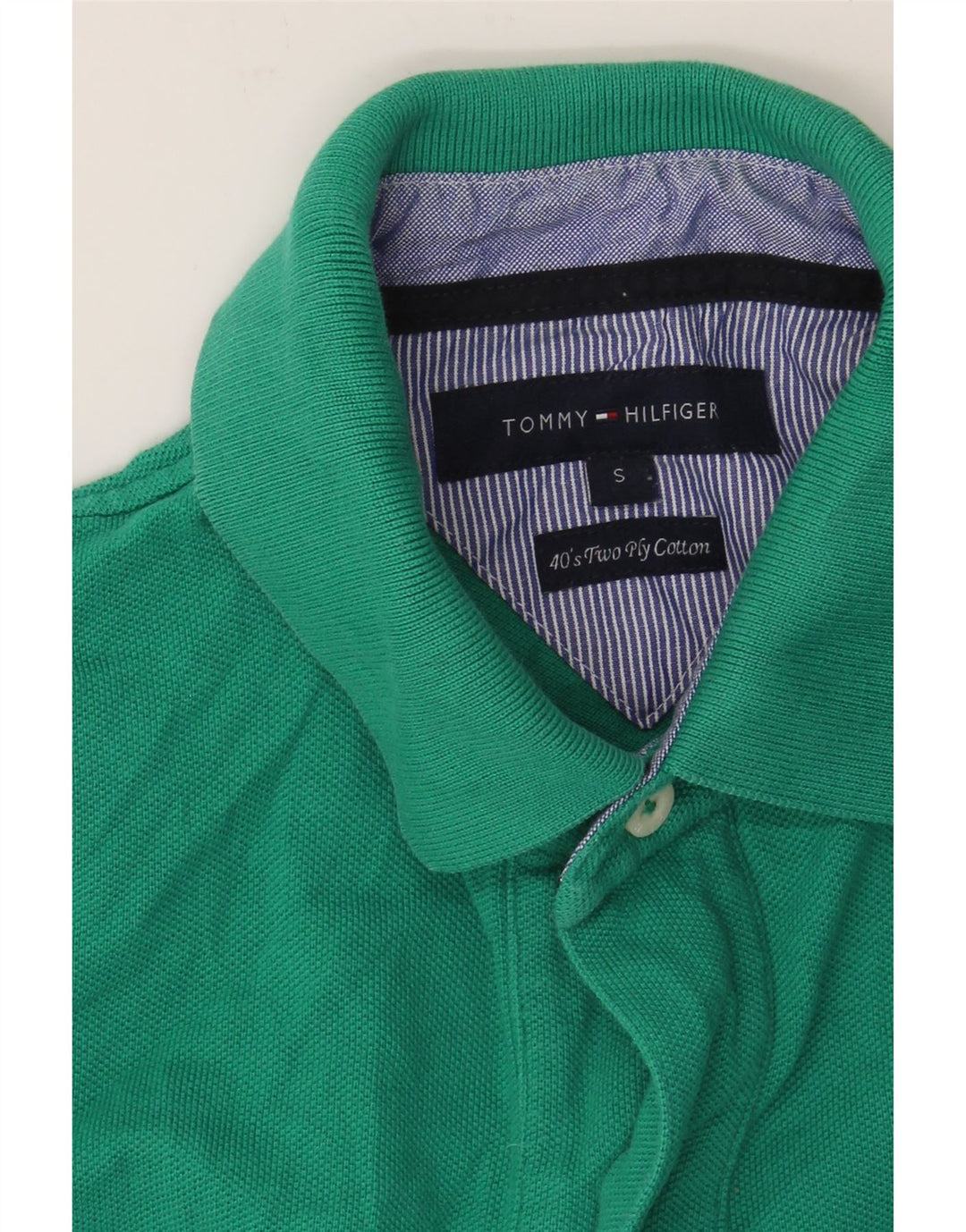 TOMMY HILFIGER Mens Polo Shirt Small Green Cotton Vintage Tommy Hilfiger and Second-Hand Tommy Hilfiger from Messina Hembry 