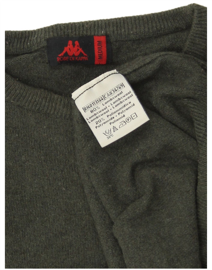 Kappa Herre Crew Neck Jumper Sweater Medium Khaki Lammeuld