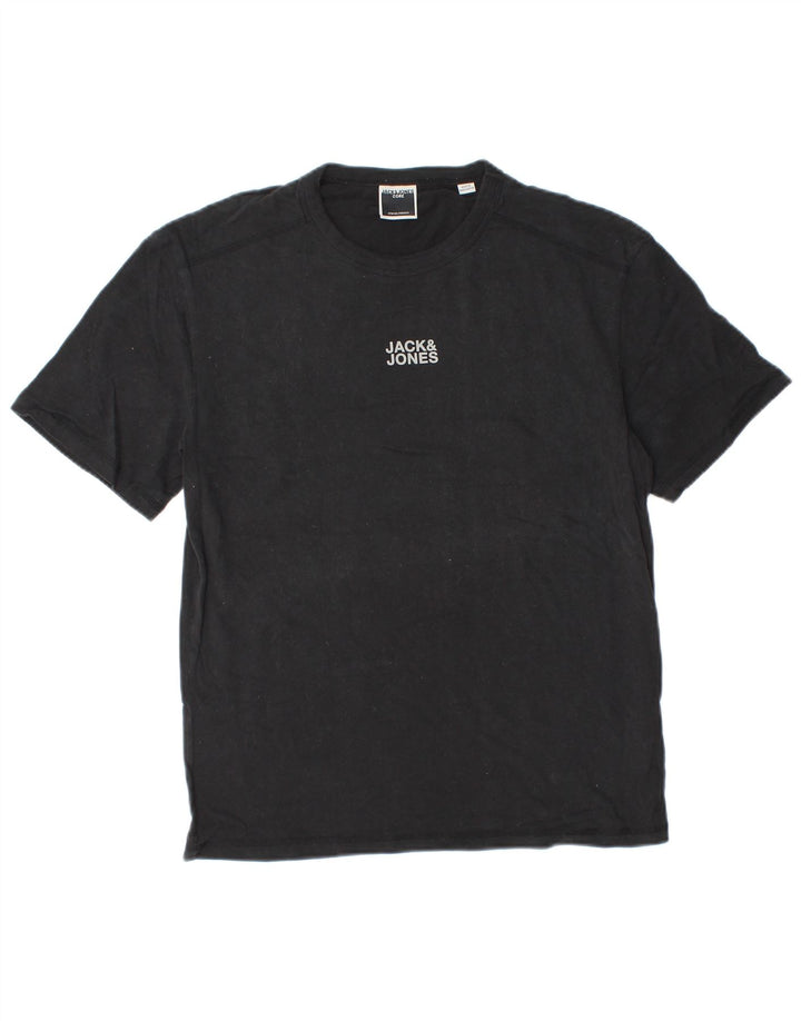 Jack & Jones herre T-shirt top lille sort bomuld