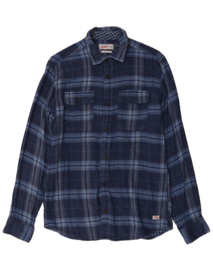 Jack & Jones herre flannelskjorte stor blå ternet