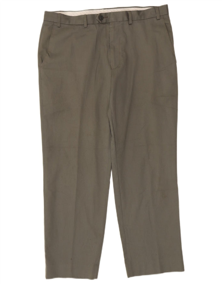 Marks & Spencer Straight Suit Bukser til mænd W36 L29 Khaki Polyester