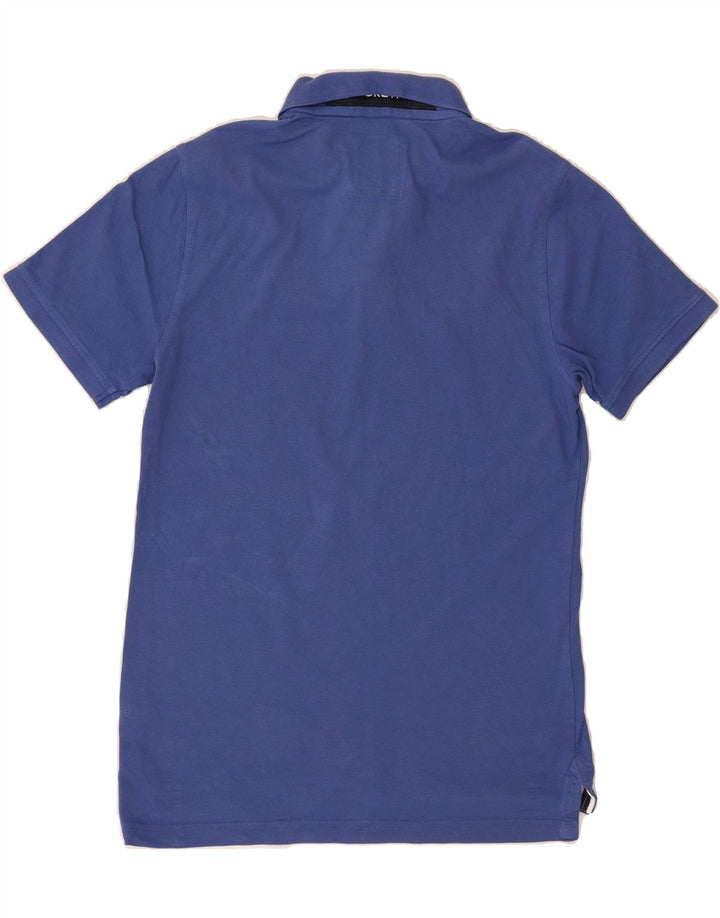 CREW CLOTHING Mens Polo Shirt Medium Blue Cotton Vintage Crew Clothing and Second-Hand Crew Clothing from Messina Hembry 