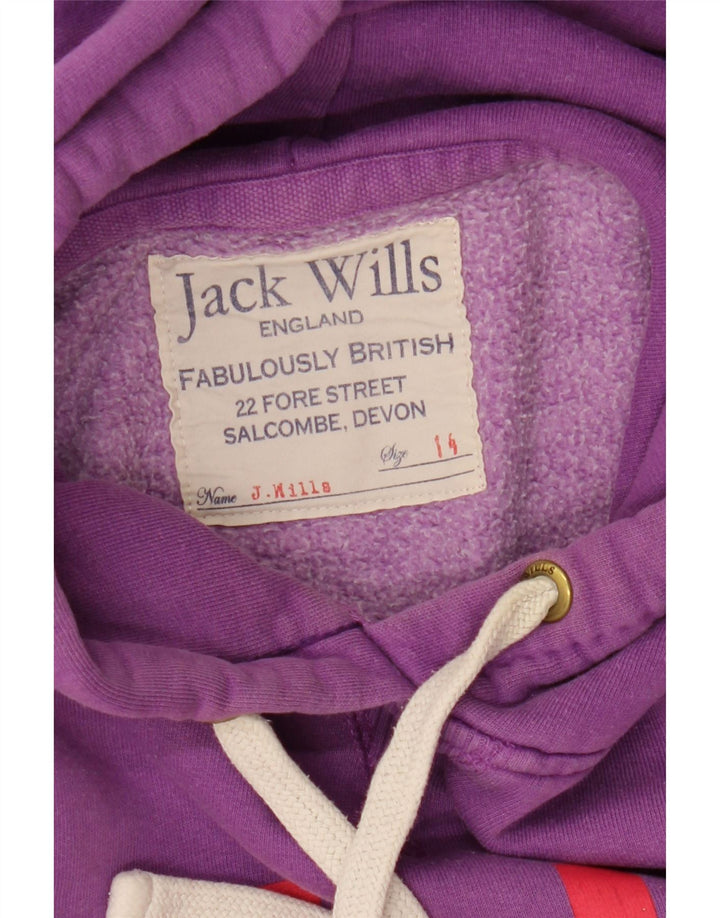 JACK WILLS Grafisk hættetrøje til kvinder DK 14 Stor Lilla