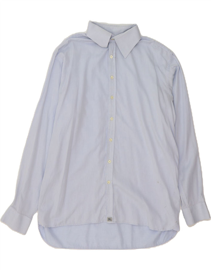 BURBERRY Mens Shirt Size 17 XL Blue Cotton Vintage Burberry and Second-Hand Burberry from Messina Hembry 