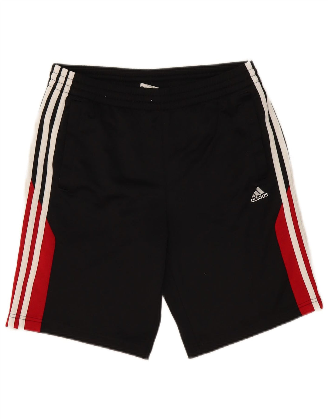 ADIDAS Boys Sport Shorts 15-16 Years Black Colourblock Polyester