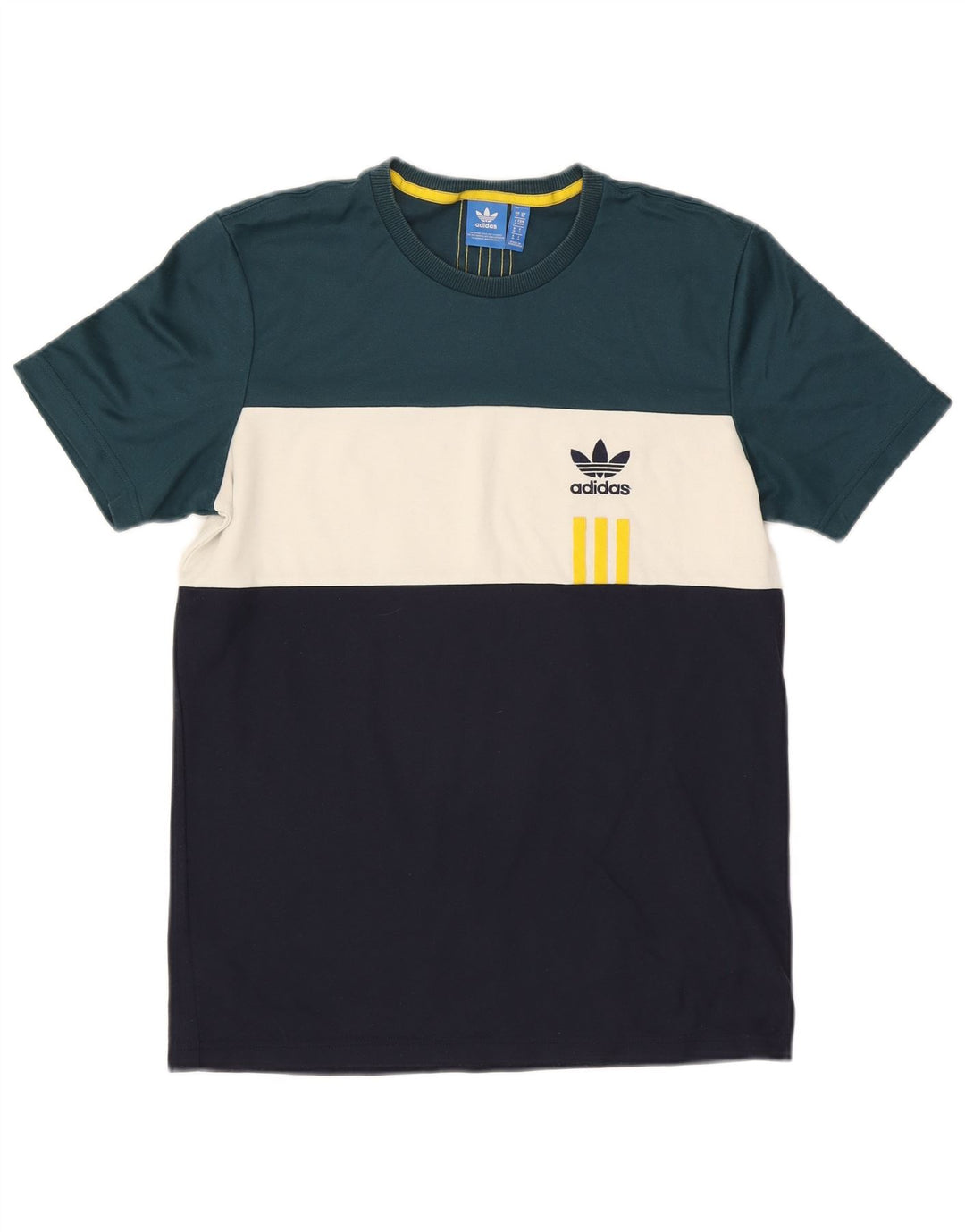 Adidas Herre T-Shirt Top Medium Flerfarvet Colourblock Bomuld