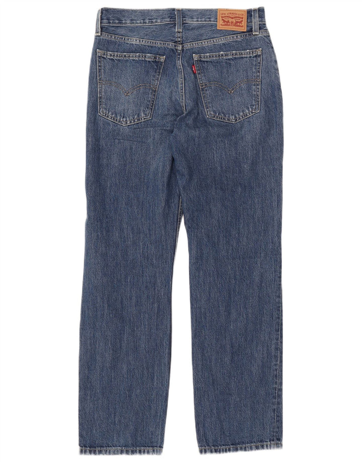 LEVI'S Dame Low Pro Distressed Straight Jeans W28 L31 Blå Bomuld