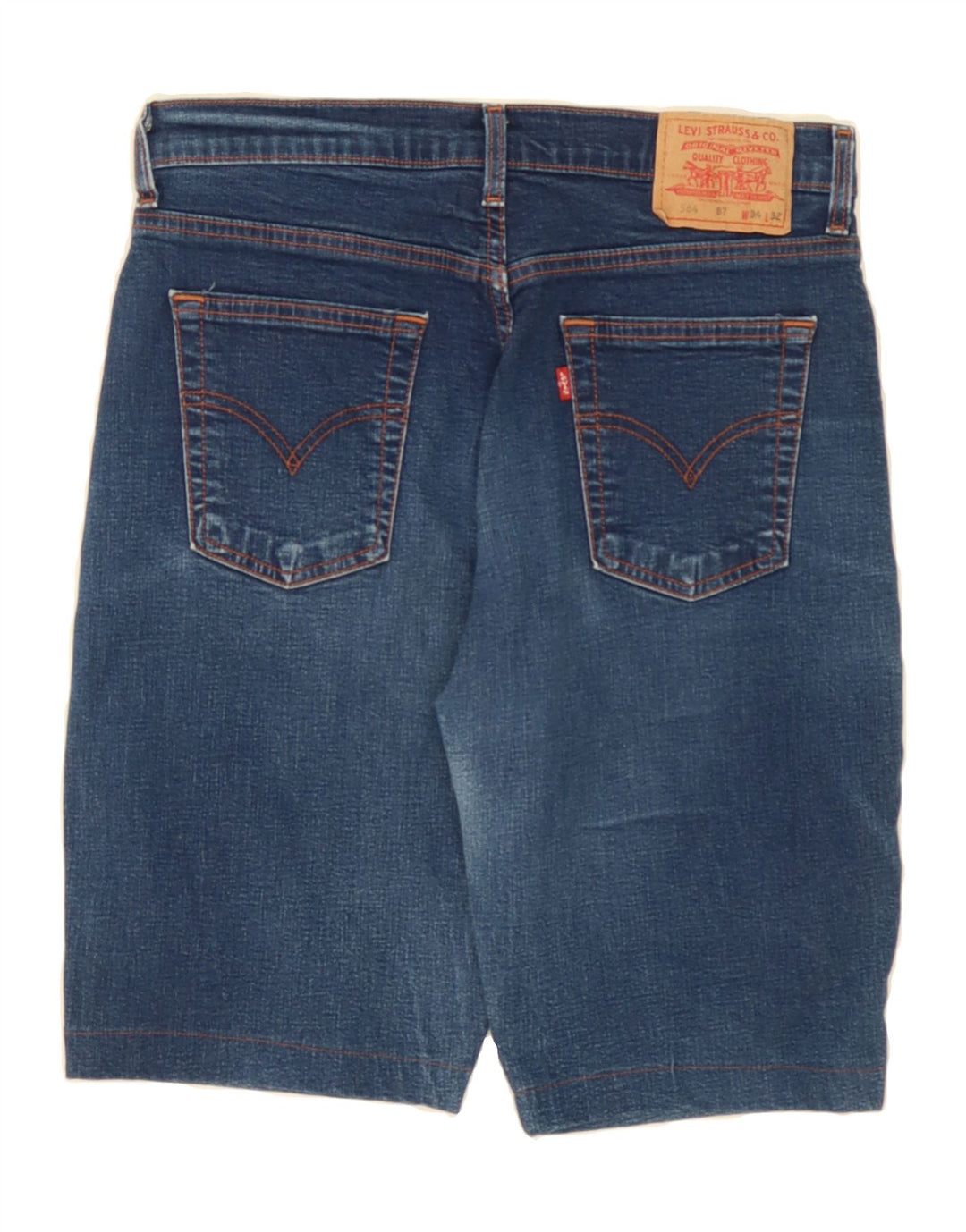 LEVI'S Womens 584 Denim Shorts W34 Large Blue Cotton Vintage Levi's and Second-Hand Levi's from Messina Hembry 