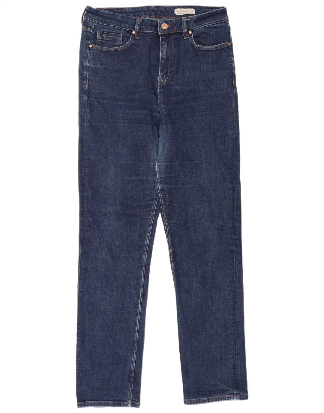 Marks & Spencer Dame Sienna Straight Jeans UK 14 Medium W30 L30 Blue