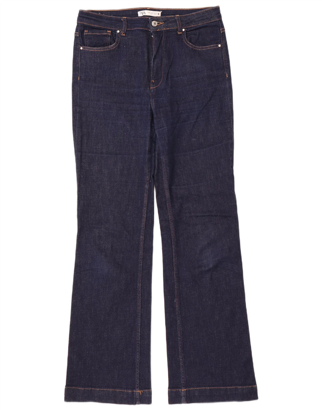Zara Dame Bootcut Jeans EU 42 Large W32 L34 Navy Blue