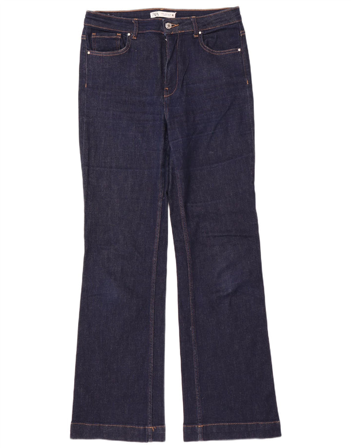 Zara Dame Bootcut Jeans EU 42 Large W32 L34 Navy Blue
