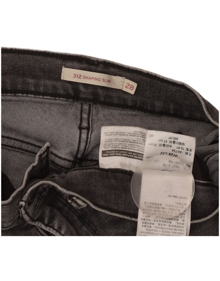 Levi's Womens 312 Shaping Slim Jeans W28 L32 Grå Bomuld