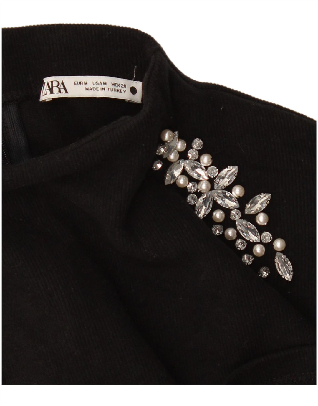 Zara Dametop Langærmet UK 14 Medium Sort