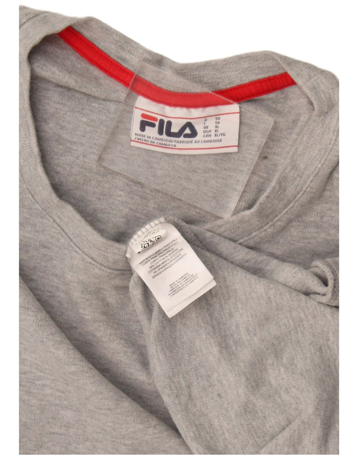 Fila Herre Sweatshirt Jumper XL Grå Bomuld