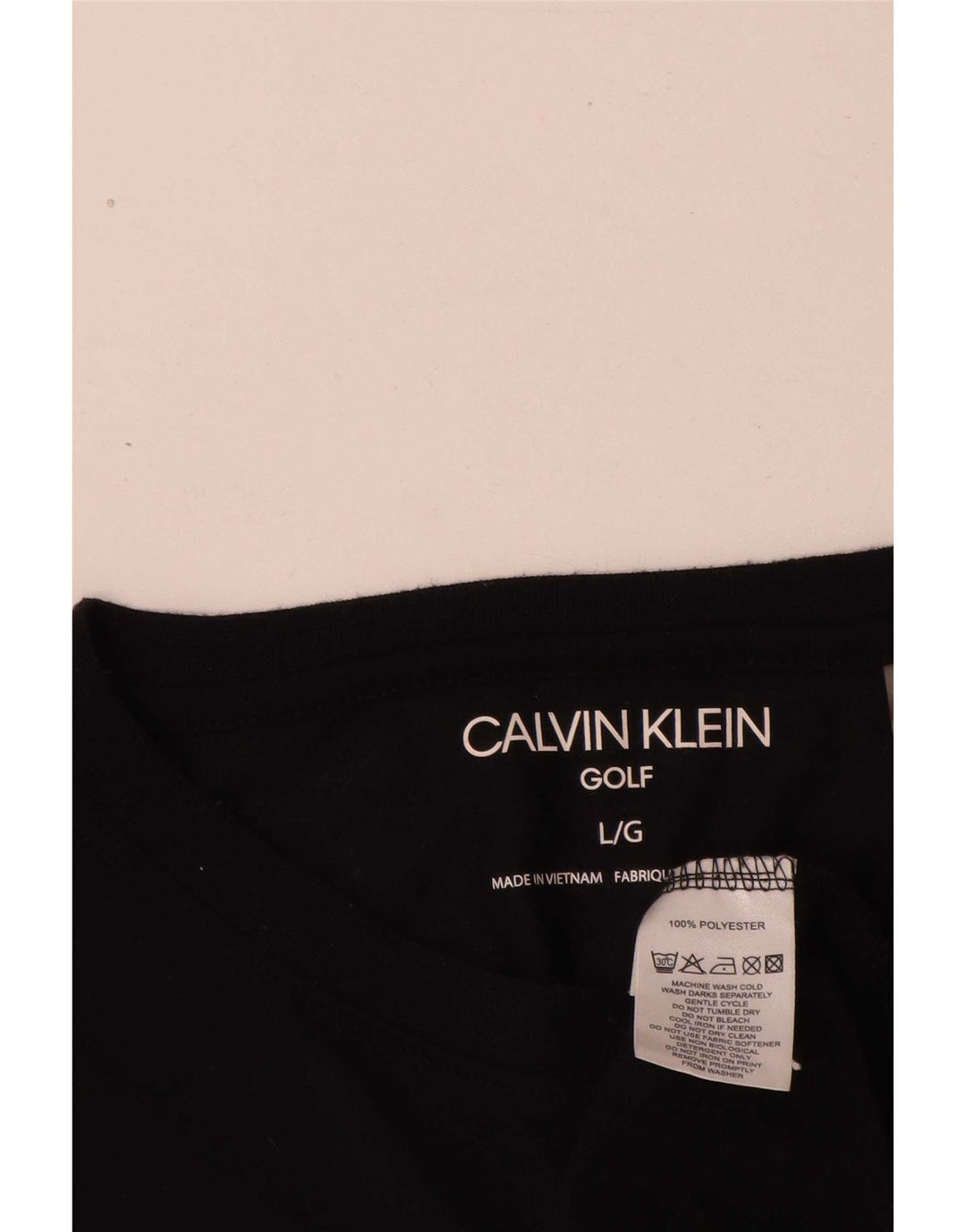 Calvin Klein Herre Golf T-Shirt Top Stor Sort Polyester