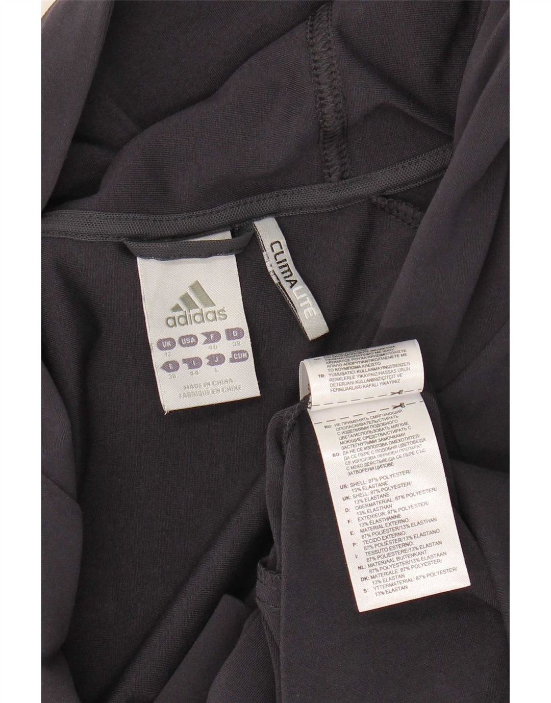 Adidas Dame Grafisk Hættetrøje Sweater UK 12 Medium Navy Blue Polyester