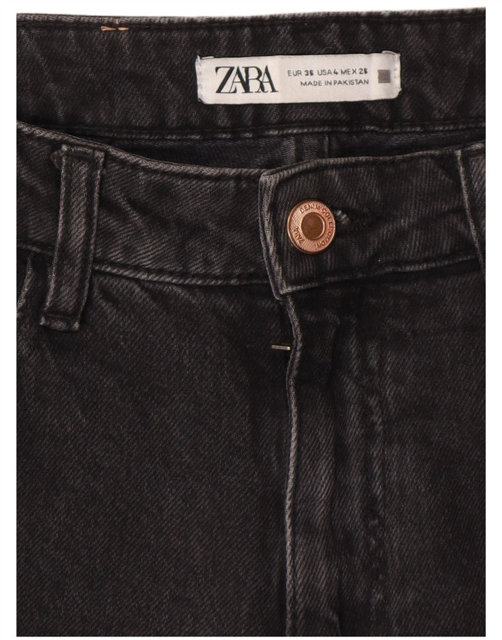 ZARA Straight Jeans til kvinder EU 36 XS W26 L29 Sort