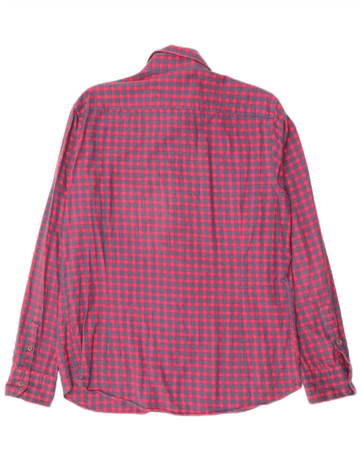 MASSIMO DUTTI Herre flannelskjorte Stor rød Gingham Bomuld