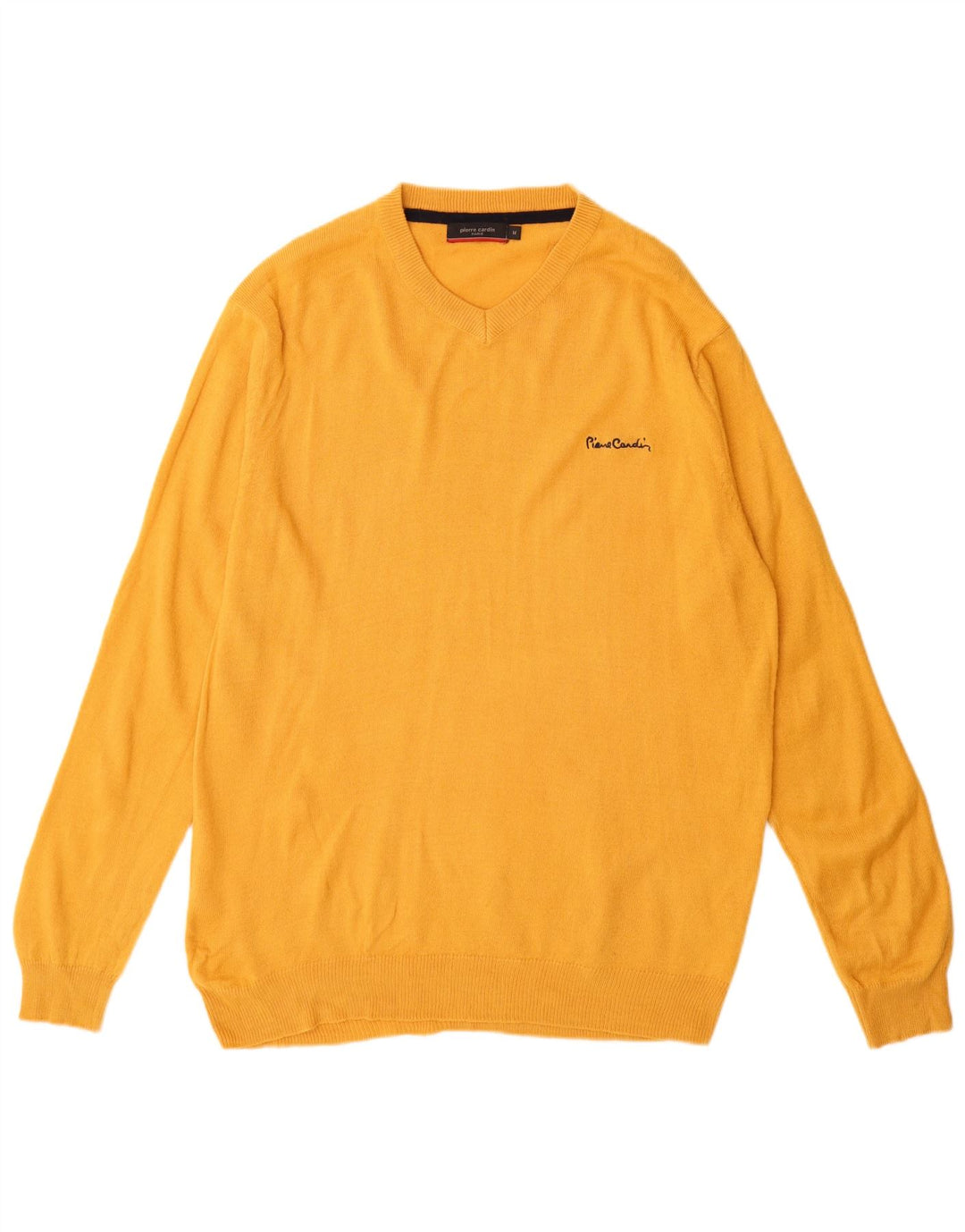Pierre Cardin Herre V-hals sweater Medium Gul Akryl