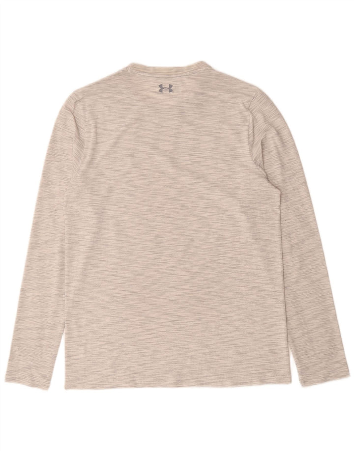 Under Armour Herre Heat Gear Top Langærmet Stor Grå Flecked