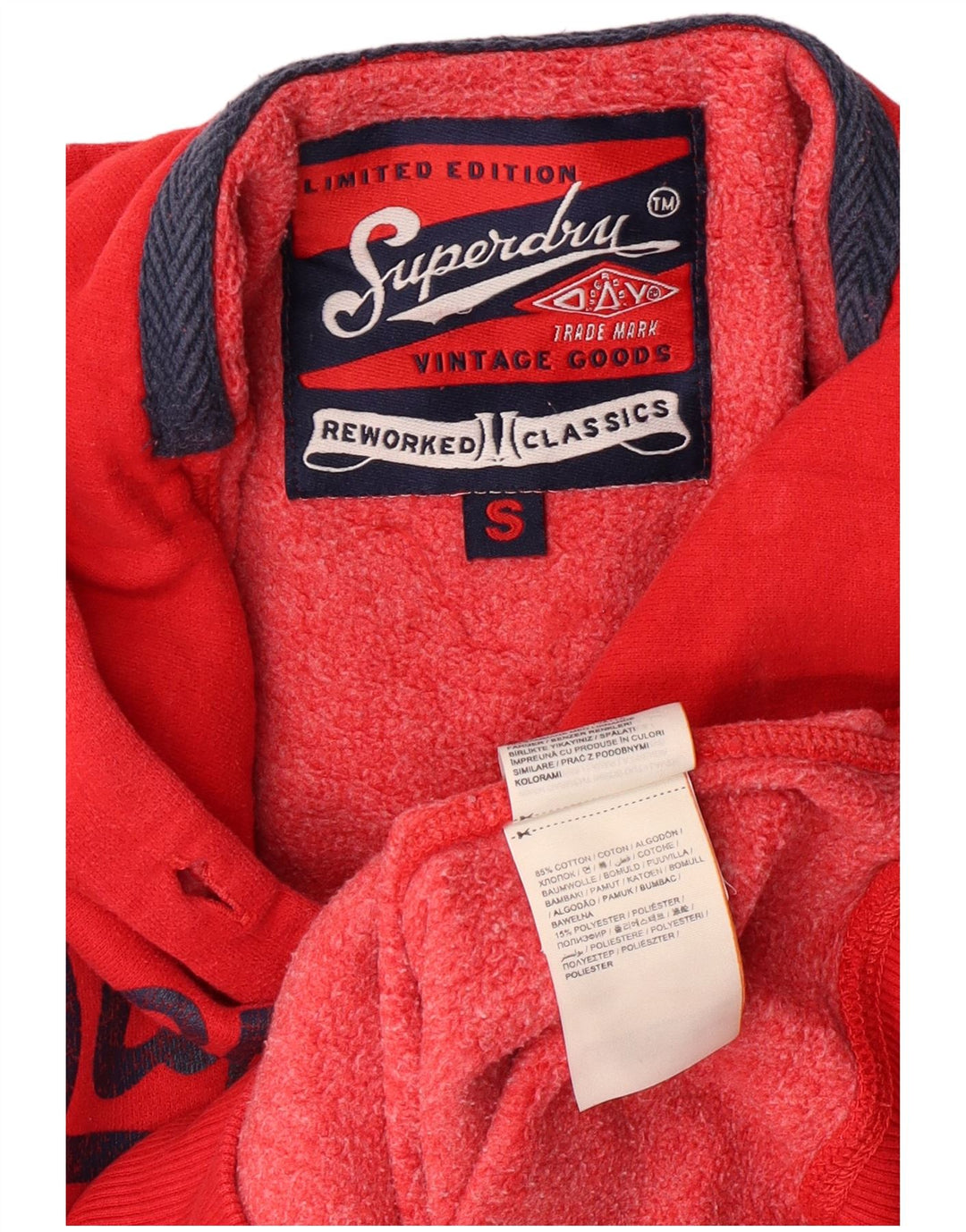 Superdry Grafisk hættetrøje til mænd, lille rød bomuld
